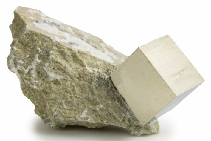 Natural Pyrite Cube In Rock - Navajun, Spain #322148